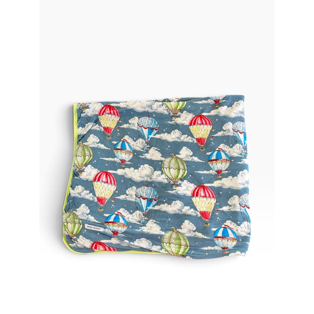 Posh Peanut Vintage Clouds Hot Air Balloons Bamboo Swaddle Blanket One Size